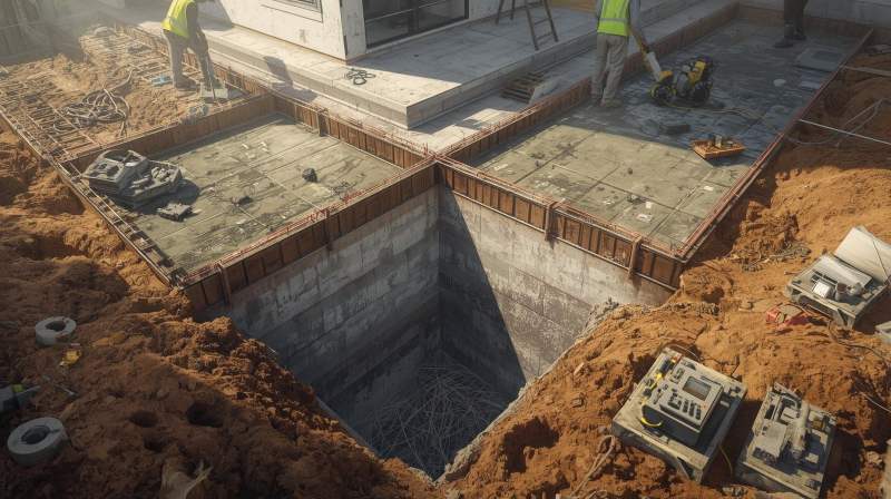 proses pembangunan rumah dengan pondasi sesuai hasil sondir