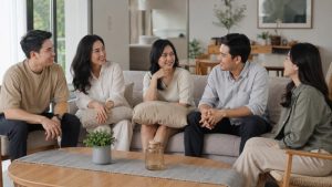 Interaksi saudara dalam keluarga yang menunjukkan dinamika hubungan